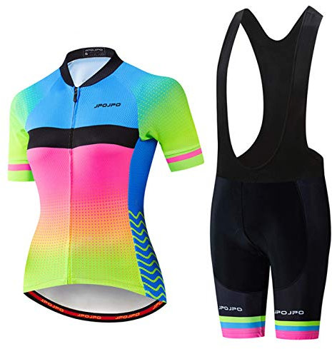 Hotlion Radtrikot Damen Sets Fahrradkleidung Frauen Kurzarm Sommer Fahrradbekleidung Rennrad Outfit JP2