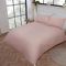 Sleepdown Luxury Boho Embroidered Panel Band Plain Blush Pink White Quasten Pflegeleicht Weicher Kuscheliger Bettbezug Quilt Bettwäsche-Set mit Kissenbezügen - Doppel (200cm x 200cm)