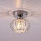 Mini Crystal Chandelier Ceiling Lighting Fitting Small Lampshade Semi Flush Mount Ceiling Light Modern Ceiling Lamp for Hallway Kitchen Dining Room Bedroom Stairs,E27,Chrome