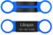 Uiopa Chapa Perro Grabada, 2Pzs Etiquetas de Identificación de Mascotas Personalizadas Acero Inoxidable de Placa Chapas para Perros Gatos Mascota Collar, Grabada Nombre Número de Teléfono (Azul, S)