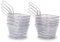 Tola-Trade Mini Edelstahl Frittierkörbe, Pommeskörbe | 2, 4, 8 STK. | Top-Qualitäts Pommesgitter, Ideal zum Servieren, Aufbewahren, Präsentieren von Speisen | Farbe Silber