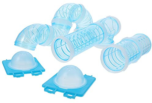 iplusmile Hamster Röhren Set Tunnel Spielzeug: DIY Kunststoff Himmelblau Haustier Spielzeug Tunnel für Käfig 12 TLG Nager Meerschweinchen Hase Igel Kleintier Spielzeug