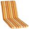 NYVI Liegenauflage Hawaii - 193x60 cm Orange Gelb Weiß Gestreift - Gartenmöbel Auflage mit 5 cm Polster und Gummi-Halteband