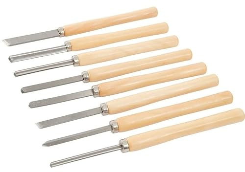 Willonin Jeu de 8 Ciseaux pour tour à bois