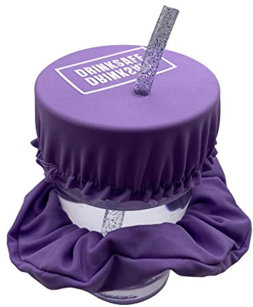 DrinkSafe I Haarband drink cover, antidrogen glasschutz, anti-verschütten für partys und Festivals sicher I Violett