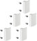 SOTECH 5 x poignées de porte terrasse en aluminium, raccord à vis dissimulé (82 x 52,5 x 20 mm, BA 48 mm), poignée de porte extérieure blanche