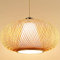 Bambus Pendelleuchte,Vintage Rattan Lampenschirm geflochten,1 Flammige Hängelampe,E27 Boho Geflochtene Lampe,Rattan Pendelleuchte Schatten, Wohnzimmerlampe hängend (35cm)