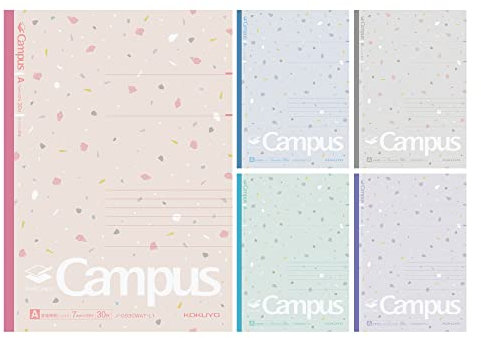 KOKUYO Smart Campus Notizbuch, Dot A, 7 mm liniert, Semi-B5, 30 Blatt, 30 Zeilen, 5 Stück, 5 Schersteinfarben für Frühling 2023, limitierte Auflage, Japan Import (NO-GS3CWAT-L1X5)