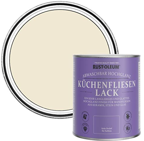 Rust-Oleum Beige Water-Resistant Kitchen Tile Paint in Gloss Finish - Quarry Lime 750ml