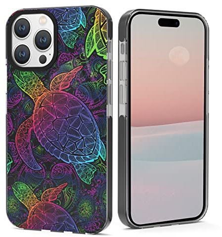 CAROKI Compatible with iPhone 14 Pro Case,Clear TPU Bumper Phone Case Cover Sea Turtle Print Slim Thin Phone Cover Designed for iPhone 14 Pro 6.1