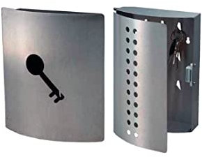 Benelando Design Schlüsselkasten Edelstahl mit 9 Haken Schlüsselschrank Schlüsselbrett (Schlüssel)