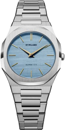 D1 Milano Damen Analog Quarz Uhr mit Edelstahl Armband 0716053753878