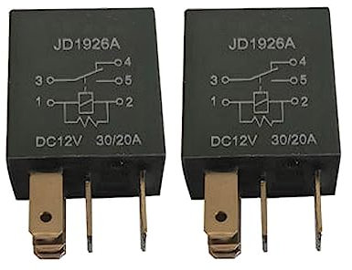 2 PCS Kfz-Relais JD1926A DC 5 Pin JD1927A 4 Pin Relais 12V Ölpumpenlicht Nebellampenrelais für Boote Auto Ventilator Autos (JD1926A(5Pin))