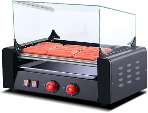 Maquina Perritos Calientes Máquina For Cocinar Salchichas A La Parrilla, Rodillo For Perros Calientes, Máquinas For Asar Comerciales Y Domésticas, Acero Inoxidable, Gran Capacidad, For Uso Familiar, N