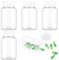 WLLHYF 4-Pack Clear Plastic Pill Bottles - 80ml Empty Medicine Containers with Caps for Liquid, Solid, Powder