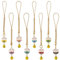 PH PandaHall 8pcs Charme de chat porte-bonheur Porte-clés chat faisant signe Porte-clés pendentifs japonais Maneki Neko Fortune Ornement de chat de santé de richesse Pendentif de téléphone portable