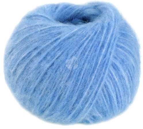 LANA GROSSA Alpaca Air | Leichtes Alpaka-Schlauchgarn | Handstrickgarn aus 62% Alpaka (Baby), 27% Polyamid & 11% Schurwolle (Merino Fein) | 50g Wolle zum Stricken & Häkeln | 140m Garn 18