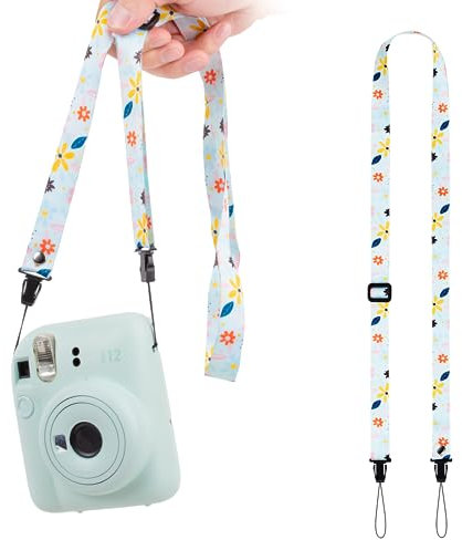 VOVMOEYA Kids Camera Strap,Children Camera Neck Strap,Lanyard for Kid Camera Compatible with Fujifilm Instax Mini Sony ZV-E10 ZV-1 ZV-1F Vlogging Camera Canon R50 M50 Nikon DSLR Camera - Green