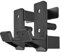 AINAFIX J-Haken für 5,1 x 5,1 cm Power Rack mit 2,5 cm Loch, Gummi-Pad, J-Haken für Power-Cage, Unterseite verstärkter Stahl, J-Cups für Kniebeugenständer, robuste Langhantelhalterung, Schwarz
