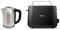Amazon Basics - Hervidor de acero inoxidable con pantalla digital, 1.7L + Philips Tostadora - 2 Ranuras, 8 Ajustes, Rejilla Calientabollos, Descongelación, Elevación Alta