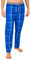lunon Schlafanzughose Herren lang, Pyjamahose, 100% Baumwolle, blau kariert, Pajama Pants Men, klassisches Design, geeignet für Winter und Sommer