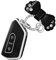 OFF WE GO Coque de Clé Voiture avec Porte-clés pour VW Coque de Clé TPU 3 Bouton Accessoire Clé de Voiture pour Volkswagen Golf 8 Seat Leon MK4 Tarraco Ateca Skoda Octavia Cupra Formentor, Argent Noir