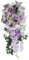 Fouriding Hochzeit Blumenstrauß für Braut,Wasser Tropfen Wasserfall Brautstrauß künstliche Blumen halten Blumen für Zeremonie Jahrestag Hochzeit Dekoration (Lila)