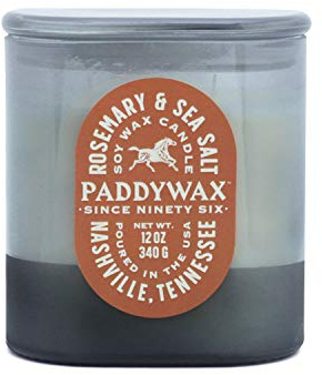 Paddywax Vista Duftkerze im Glas mit Deckel, in der Farbe Jeansblau, Duft Rosmarin & Meersalz, Inhalt: /340g, VS1002EU