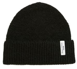 Marc O'Polo Denim Damen Strickmütze aus Woll-Mix Beanie, Schwarz (Black), One Size