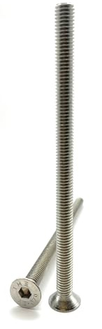 Viti M6x100 mm con testa svasata BTR in acciaio INOX A2 | Ø 6x100 mm - M6 x 100mm | Viti FHC a 6 scanalature (chiave esagonale) ISO 10642 / DIN 7991 | Viti inossidabile A2 (V2A/304): CONFEZIONE DA 20