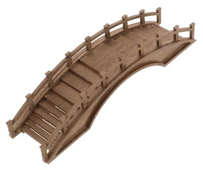 TOPPERFUN Miniatur Holz Bogenbrücke Modell Dekorative Landschaftsbrücke Für Miniaturen Gartenszene Kompakt Realistisch Rustikal