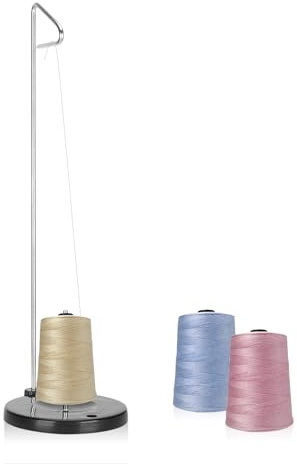 Verstellbarer Garnständer für Kegel, Spulenhalter, universeller Einzelkegel und Spule, Wollabwickler, Garnhalter Wolle Mit Fadenführung stabilem Standfuß für Stickerei Nähen Quilten Maschinen