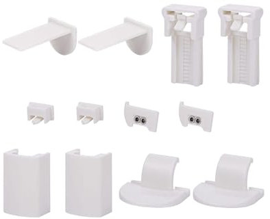 KGDUYC 2 Kit 12 Stück Plissee Ersatzteile Set Klemmträger Zubehör Plissee Klemmträger Zubehör Klemmfix Halterung,Ancable klemmfix Halterung