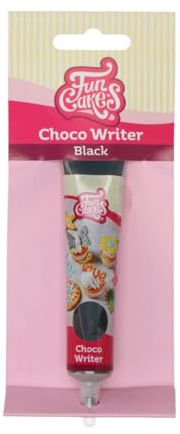 FunCakes Choco Writer Lebensmittelfarbe Stifte, Black, 25 g | Essbarer Lebensmittelstifte, Schokoschrift für Keksen, Cupcakes, Kuchen und mehr, Schokoladengeschmack