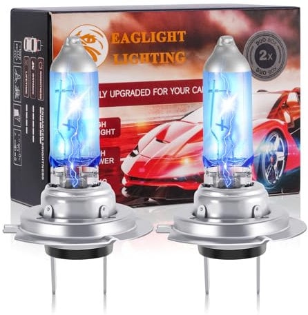 H7 Ampoule Voiture, 12V 100W 5000K Halogène Phare Ampoule, H7 Luminosité Feux de Croisement