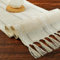 BSBUY Landhausstil Quasten Tischläufe Mode Boho Beige Tischläufer mit Quasten Fleckschutz Waschbar Mehrfachverwendung Lange Tischdecke für Hochzeit Esstisch Böhmische Rustikale und Festival (33*183cm)