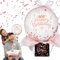 Geldgeschenke Geburtstag Überraschungsbox mit Luftballons, Pull Geld Ballon Box für Geldgeschenke, Geldgeschenk Ballon, Geburtstag Geldgeschenk Verpackung für Familie und Freunde (Schwarz-Rosa)