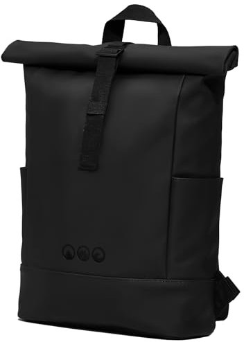 Rolltop Rucksack HOLU groß aus recyceltem Material Laptop-Fach und Trolley-Fix für Damen und Herren, ideal als Handgepäck oder Tagesrucksack wasserabweisend