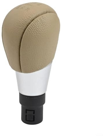 Ergonomischer Schaltknauf für Volvo S60, S80, V70, XC70, XC60, nahtlose Passform mit ABS und Ledermaterial (Beige)