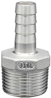 Aqxyxsw GUYTRM Raccord réducteur de Tuyau d'eau en Acier Inoxydable 316, Filetage mâle 1/4'' - 2'', raccord cannelé, pagode 316L lingli(1I4 to 8mm)