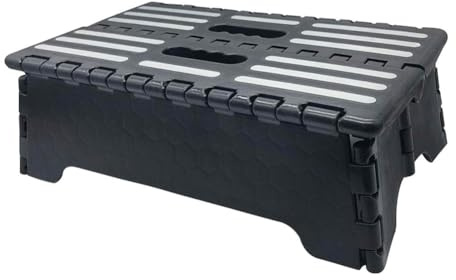 Weqizuerqi Folding Step Ladder, Stable Ladder Non-Slip and , Foldable Step Ladder | for Adults Elderly Bed Bathroom Kitchen Chair Dorm Home Outdoor Shower