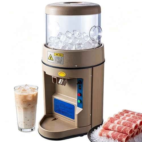 lilishangmao Trituradora De Hielo Comercial, Máquina para Hacer Hielo Raspado con Perilla Ajustable Y Control De Porciones: Acepta Cubitos De Hielo Pequeños (Máx. 3x3 cm), Máquina para Granizados