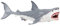 Safari Ltd. S303329 Wild Safari Dinosaurier Megalodon, Weiss/opulenter Garten, Small