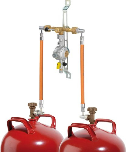 2-Flaschen-Anlage für Kleinflaschen mit Doppel-Umschaltventil manuell