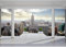 Runa Art Fototapete Balkon New York 352 x 250 cm Vlies Tapeten XXL Moderne Wandtapete Wohnzimmer Schlafzimmer Blau 9204011a