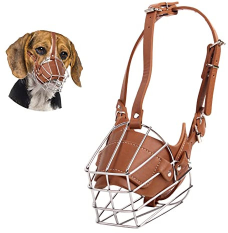 PETCUTE Hund Maulkorb Metall Maulkorb Hundemaulkorb Anti Beißen Bellen Fressen Beisskorb Sicherheit Langlebig Hunde Maulkorb