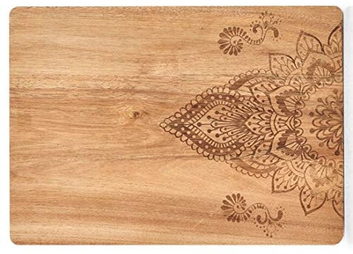 Zeller Schneidebrett, eckig, ca. 40 x 29 x 1,5 cm, Beige, 25566