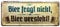 Blechschild Bier fragt nicht - Metallschild lustiger Spruch - Geschenk Männer - Geschenkset Idee - Retro Deko Küche, Bar, Stammtisch, Biergarten, Werkstatt, Kneipe, Pub - Bier Blech Schild - 28x12cm