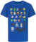 Minecraft Boys T Shirt | Colours Cotton Gamer Top | Kids Sprites Tee Ages 5-15 Years 11-12 Years Blue