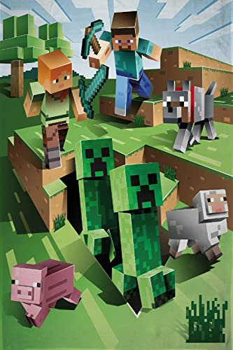 Halantex Kuscheldecke Kinderdecke Fleece Decke 100x150 Minecraft Creativ